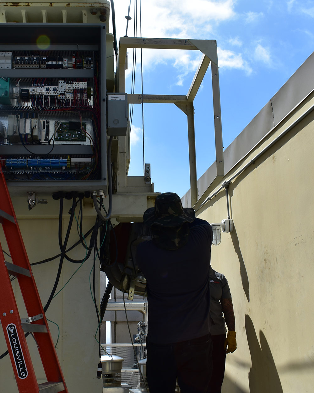 Image of Man Performing Swing Stage Inspection