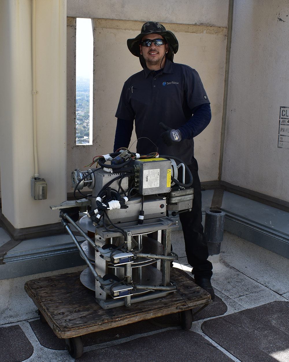 Image of Man Performing Swing Stage Inspection