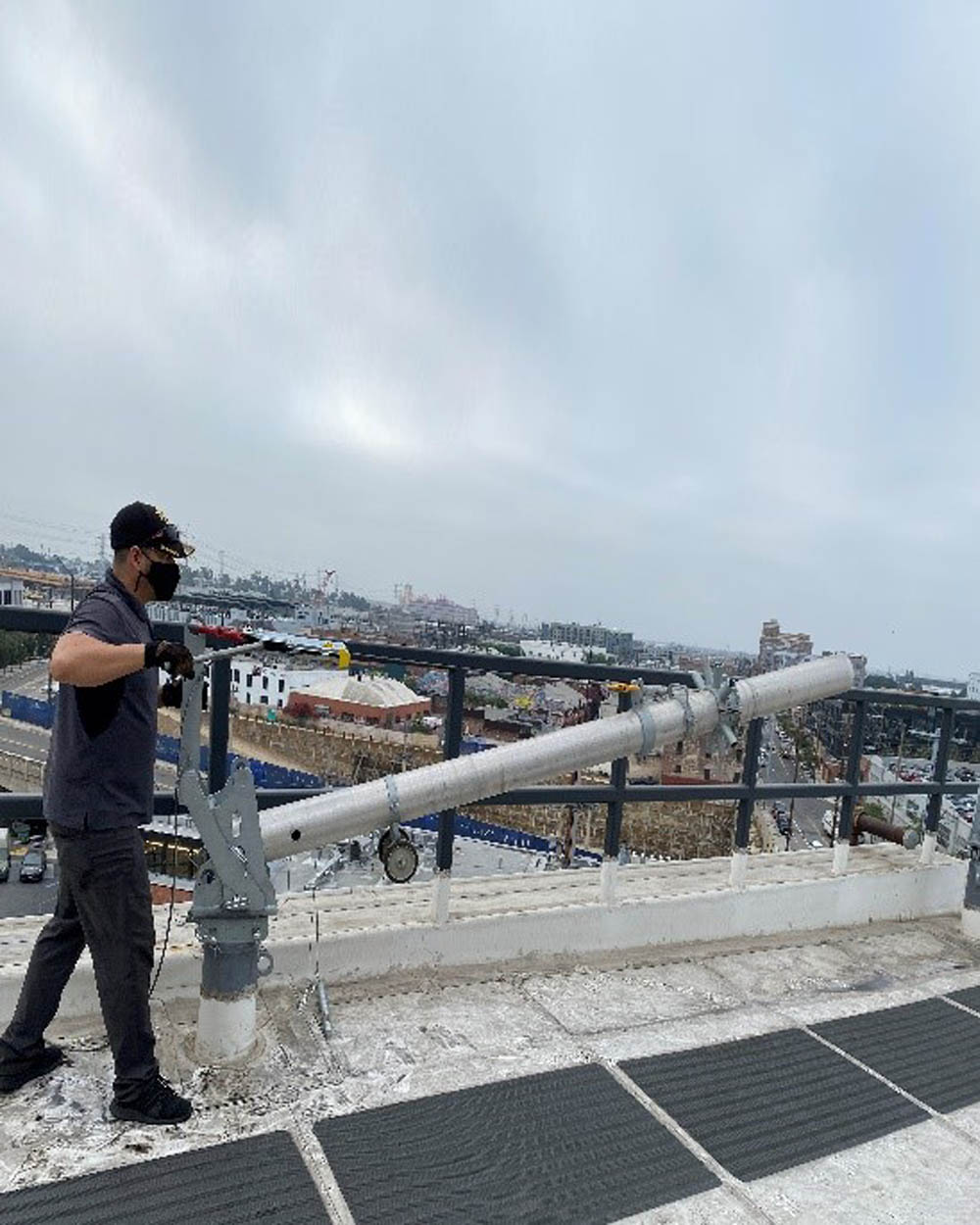 Image of Man Performing Swing Stage Inspection
