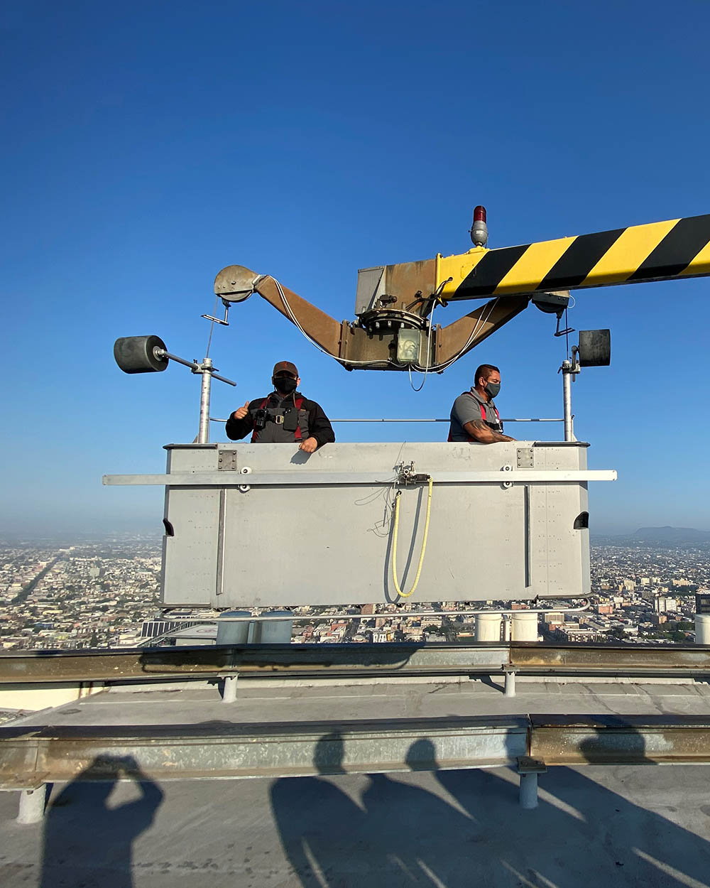 Image of Man Performing Swing Stage Inspection